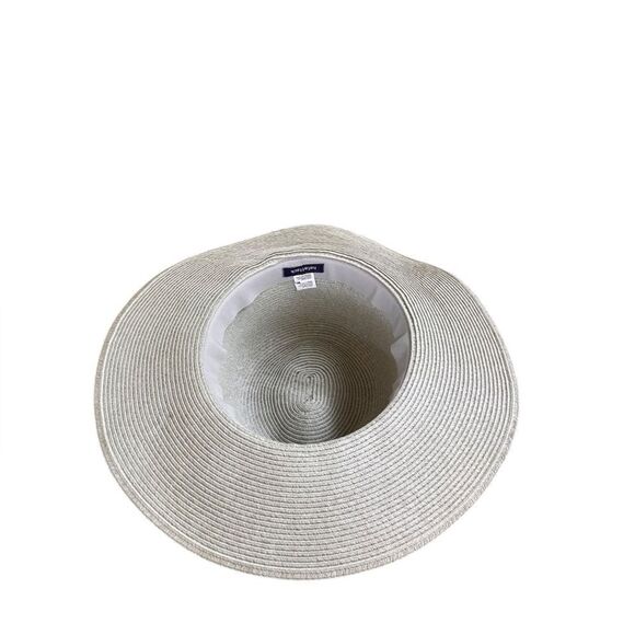 Anthropologie Hat Attack Rancher Fedora Straw Hat Gray One Size - Picture 4 of 5